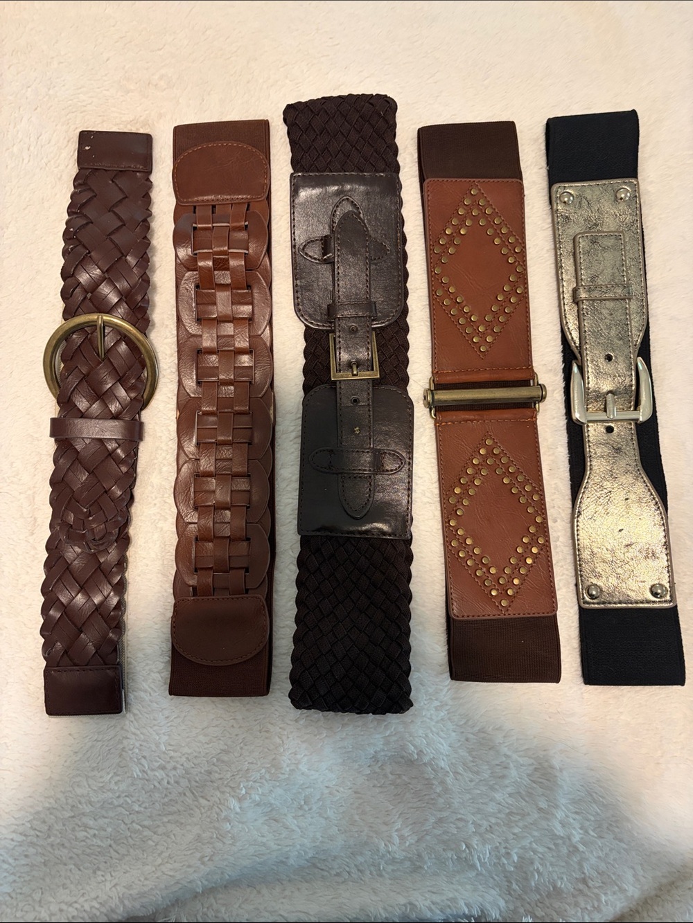Express Women's Brown Mixed Belt Set